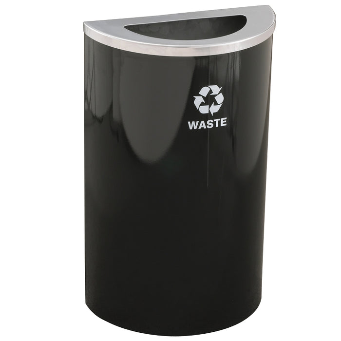 Glaro Half-Round 14-Gallon Indoor Recycling Trash Can – Custom Color