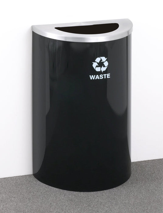 Glaro Half-Round Recycling Container 14 Gallon - Configurable