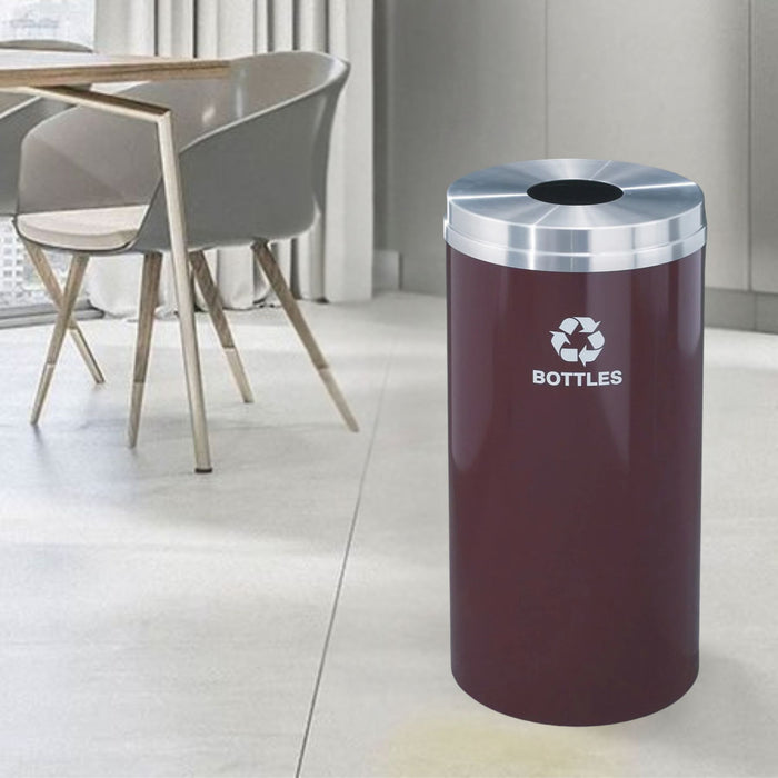 Glaro 12-Gallon Indoor Outdoor Trash Can – Single Stream Recycling Container