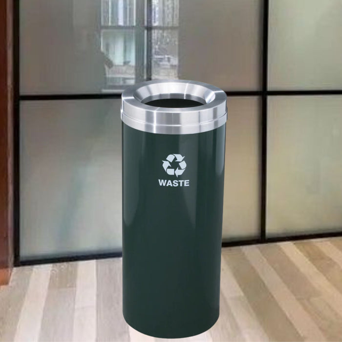 Glaro 12-Gallon Indoor Outdoor Trash Can – Single Stream Recycling Container