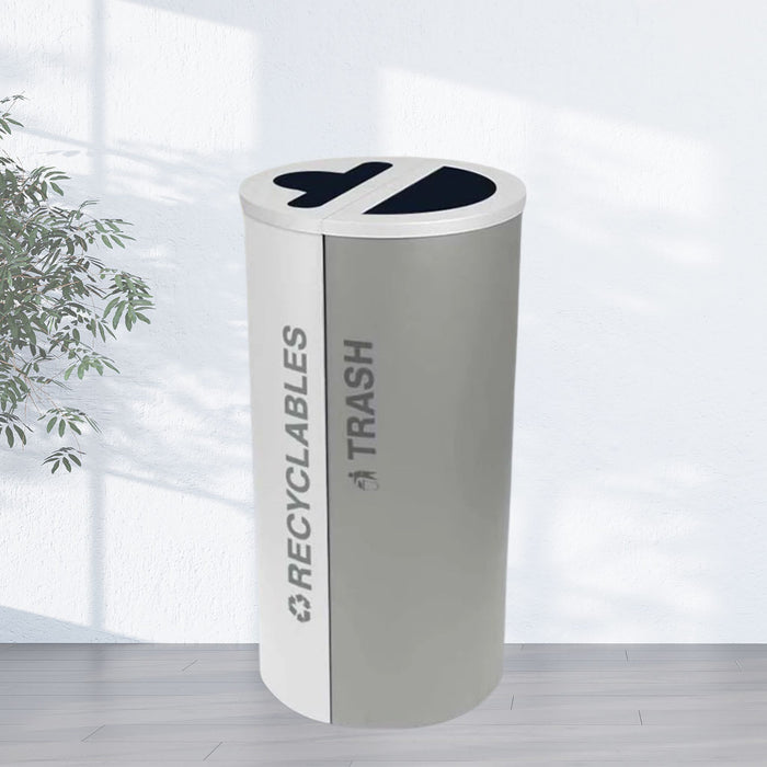 Excell-Kaiser Dual stream  Half-Round Indoor Trash Can