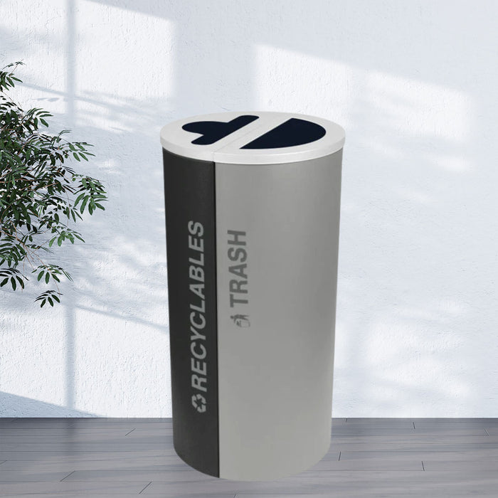 Excell-Kaiser Dual stream  Half-Round Indoor Trash Can