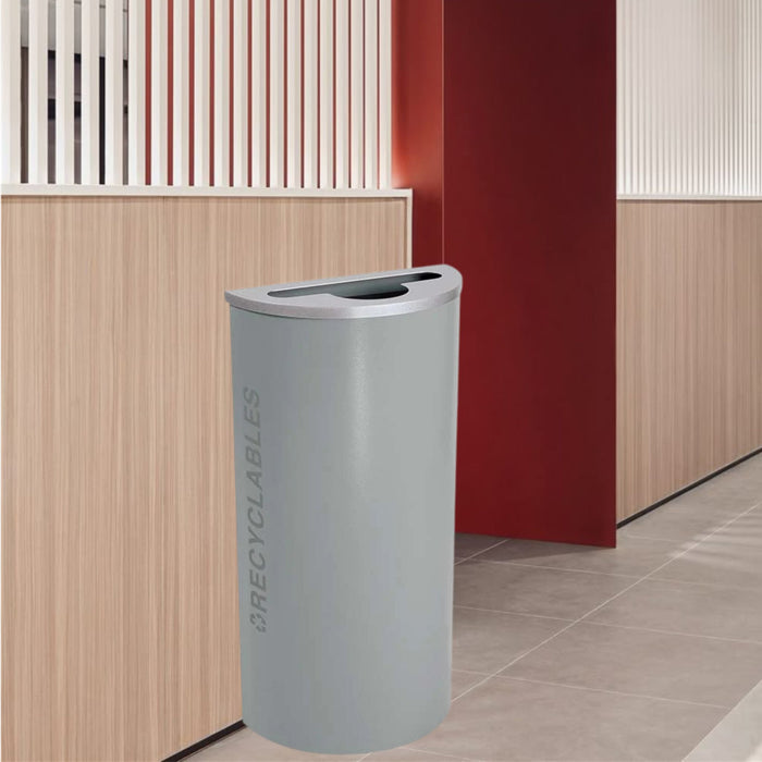 Excell-Kaiser 8-Gallon Half-Round Indoor Trash Can
