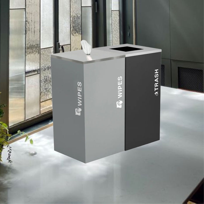 Excell-Kaiser Hygienic Touch-Free Wipe Dispenser Trash Can