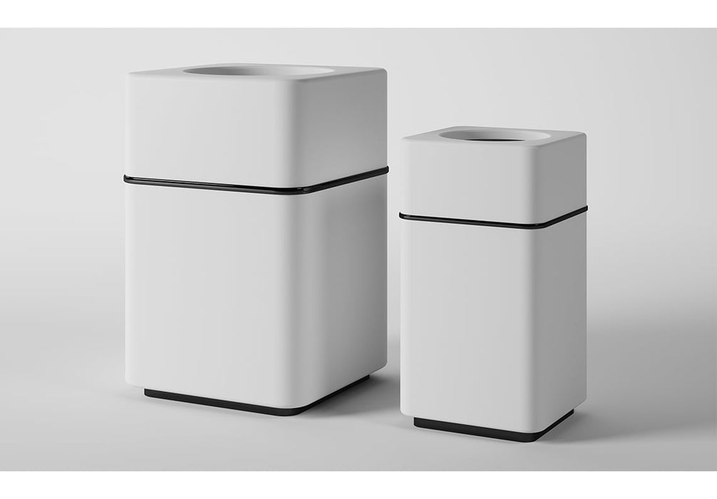 Nevins Atlas Radius Commercial Trash Can – 23 Gallon Indoor Fiberglass Waste Bin