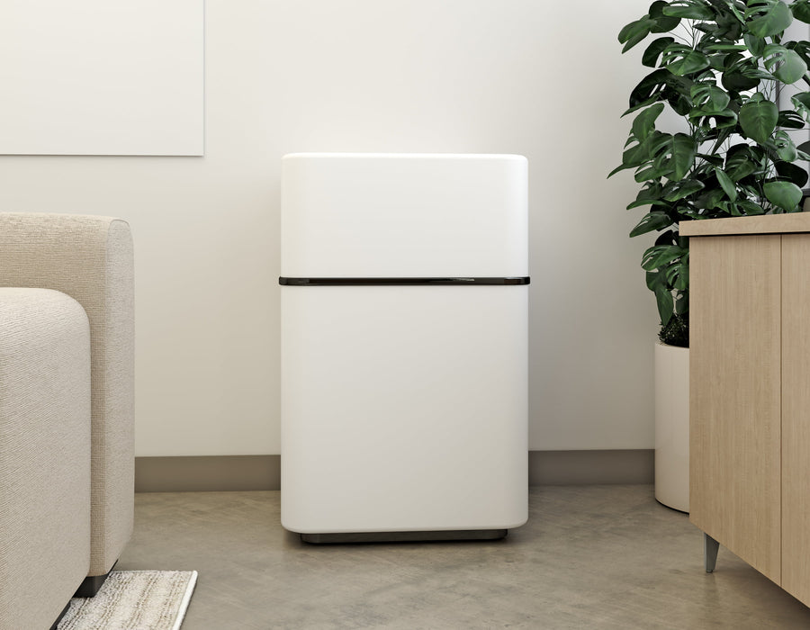 Nevins Atlas Radius Commercial Trash Can – 23 Gallon Indoor Fiberglass Waste Bin