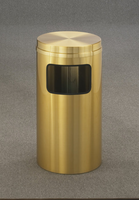 Atlantis Satin Brass Flat Top Waste Receptacles