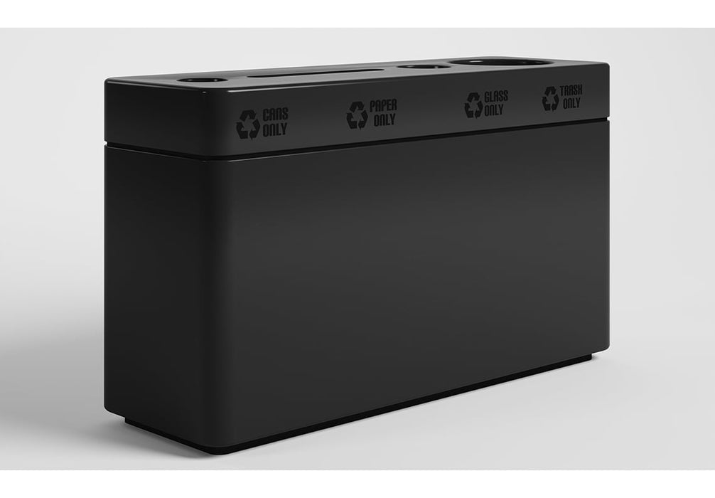 NEVINS Commodore Indoor Waste/Recycling Bin – 4-Stream 21 Gallon