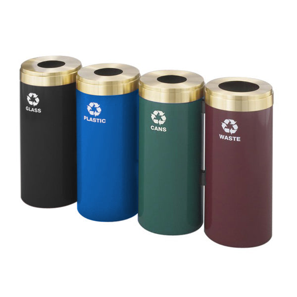 Glaro Value Four-Stream Modular Commercial Trash Can Custom Color