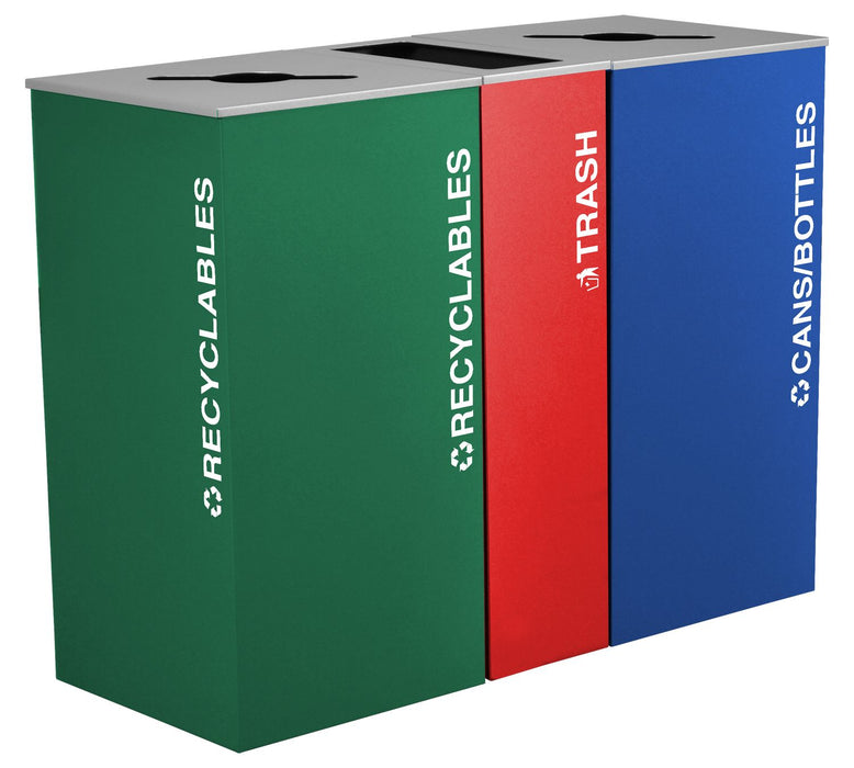 Kaleidoscope  Triple-Stream Recycling & Waste Bins – Customizable