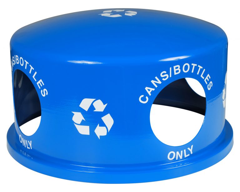 Ex-Cell 34 Gallon Outdoor Recycling Bin with Dome Lid