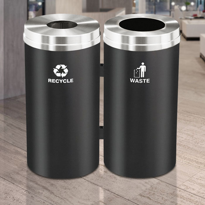 Glaro 16-Gallon Dual Modular Trash Can Station – Custom Colors