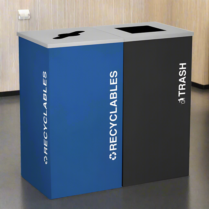 Excell-Kaiser 24-gallon Two-Stream Modular Indoor Trash Can & Recycling Bin