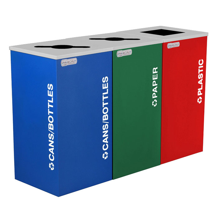 Excell-Kaiser 24-gallon Triple-Stream Modular Indoor Trash Can & Recycling Station