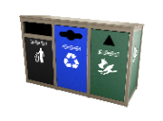 Triple N2-Sherwood Front Load - Reverse Vail Top - Waste Receptacle