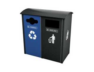 Double N3-Berkeley Front Load - Curve Top - Waste Receptacle