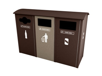 Triple N3-Berkeley Front Load - Curve Top - Waste Receptacle