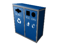 Double Slim N2-Sherwood Front Load - Reverse Vail (5 Symbols) - Waste Receptacle