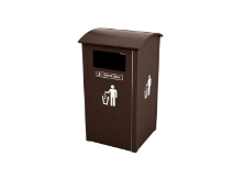 Single N3-Berkeley Front Load - Curve Top (Opening on 1 slide - 3 symbols - Front & back load available) - Waste Receptacle