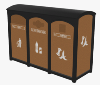 Triple - Front load - (5 symbols) - Waste Receptacle