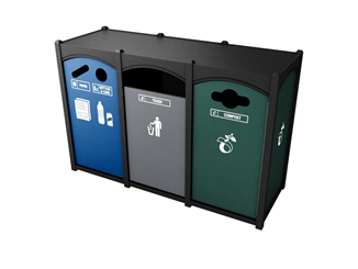 Triple Slim - Front load  - (5 symbols) -  Waste Receptacle