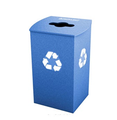 Single - Flat Top Load- Hinged Top or Door (3 symbols) - Waste Receptacle