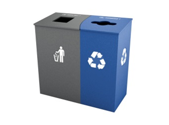 Double - Front Top Load- Hinged Top or Door (3 symbols) - Waste Receptacle