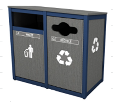 Double - Front Load- Reverse Vail Top - Waste Receptacle