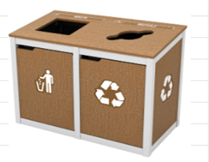 Double - Top Load-  Vail Top (4 symbols) - Waste Receptacle