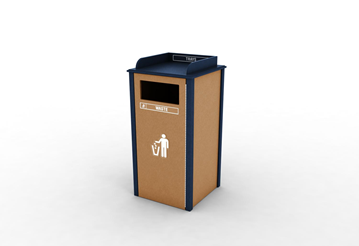 Single Front Load Recycling Bin- Waste Receptacle