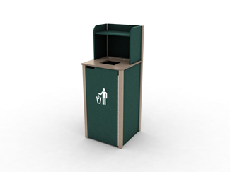 Single Top Load Recycling Bin- Waste Receptacle