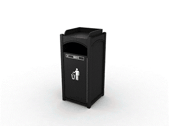 Single Front Load Recycling Bin- Waste Receptacle