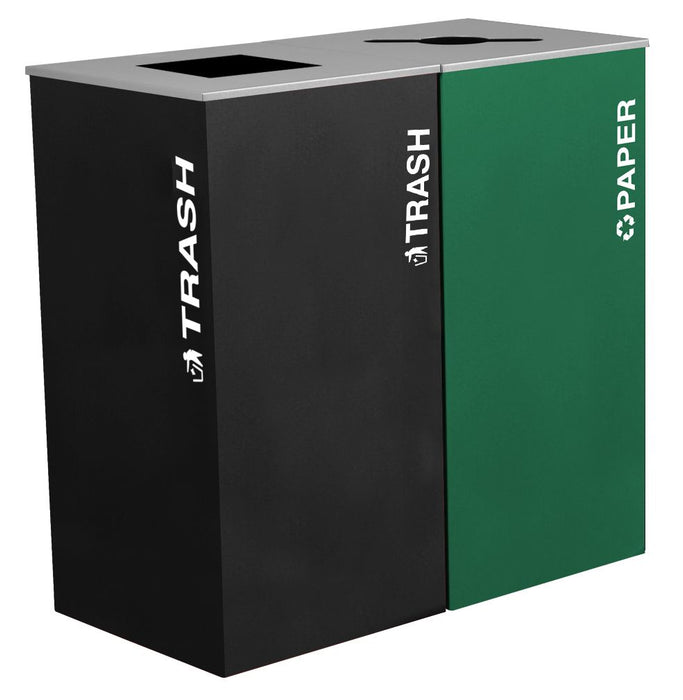 Kaleidoscope  Double-Stream Recycling & Waste Bins – Customizable